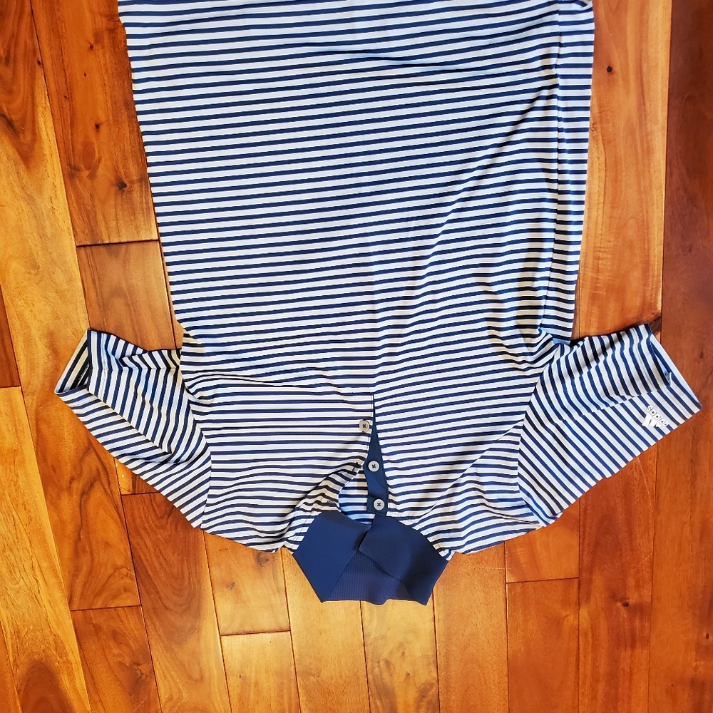 Adidas Striped Golf Polo